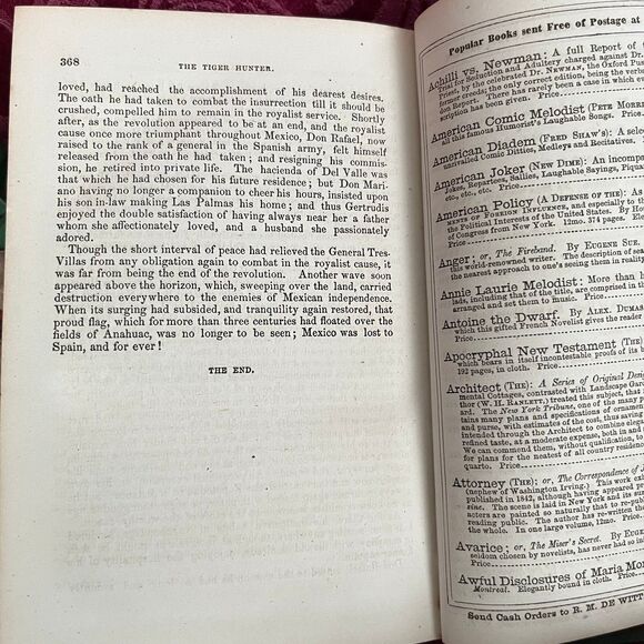 1865 The Tiger-Hunter; or, A Hero in Spite of Himself by Capt. Mayne Reid - Picture 9 of 10